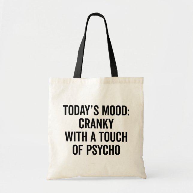 Bolsa Tote Cranky e Psycho Engraçado (Frente)
