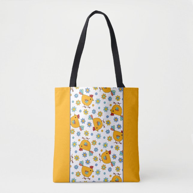 Bolsa Tote Cravo-da-índia e pombo-de-flor (Frente)