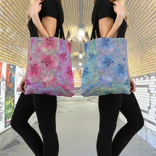 Bolsa Tote Cravos azuis no estilo vintage (Criador carregado)