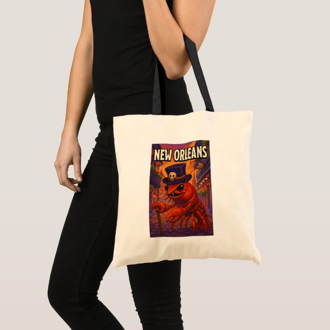 Bolsa Tote Crawfish Voodooman Temático de Nova Orleans (Frente (produto))
