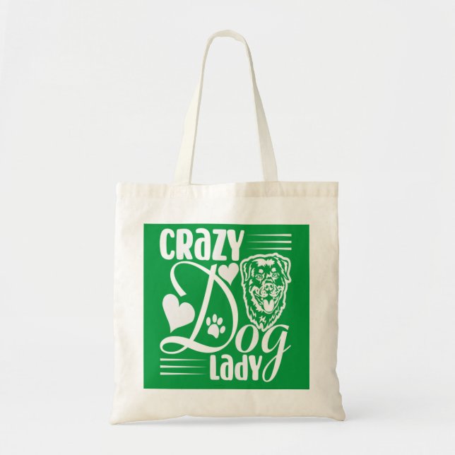 Bolsa Tote Crazy dog lady (Frente)