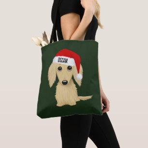 Bolsa Tote Cream Dachshund Papais noeis Cuecas Cachorros Pers