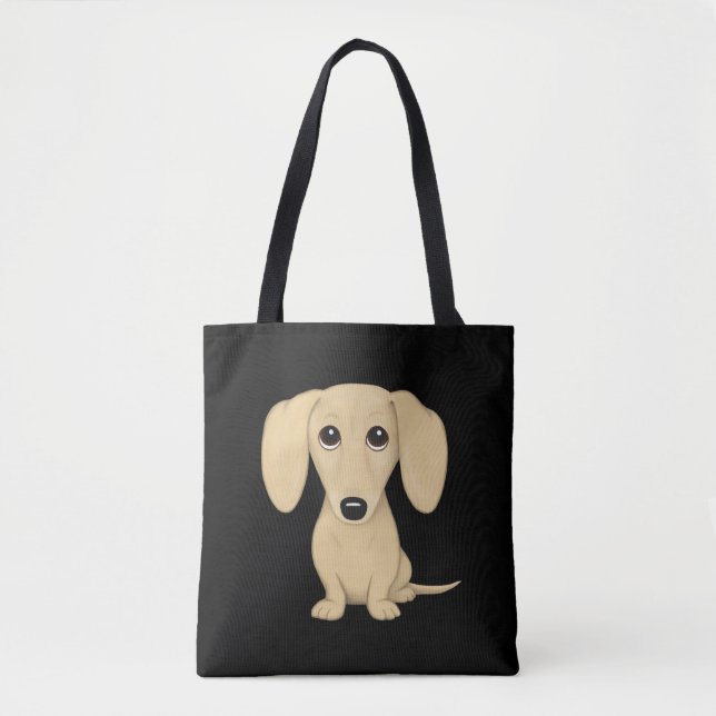 Bolsa Tote Cream Short Haired Dachshund Wiener Dog Lover (Frente)
