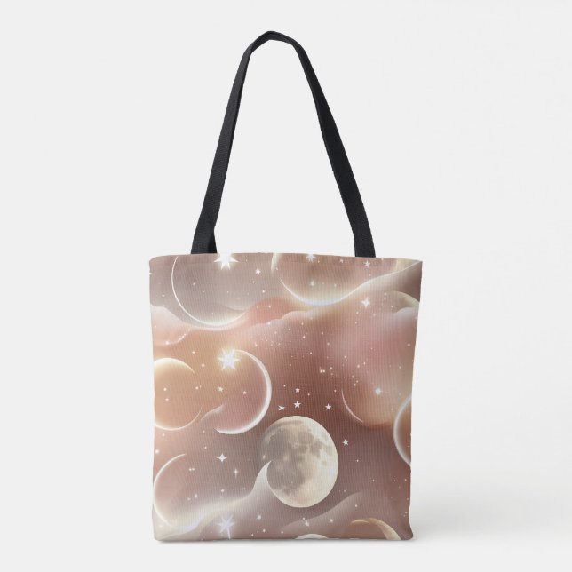 Bolsa Tote Creamy Ivory Peach Moon Soft Glow (Verso)