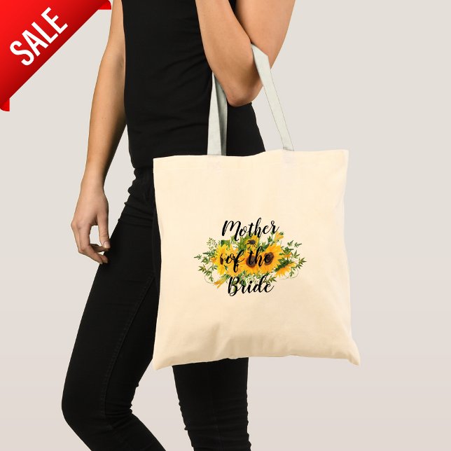 Bolsa Tote Create Own Sunflower Bridal Party Gifts ADD TEXT (Criador carregado)