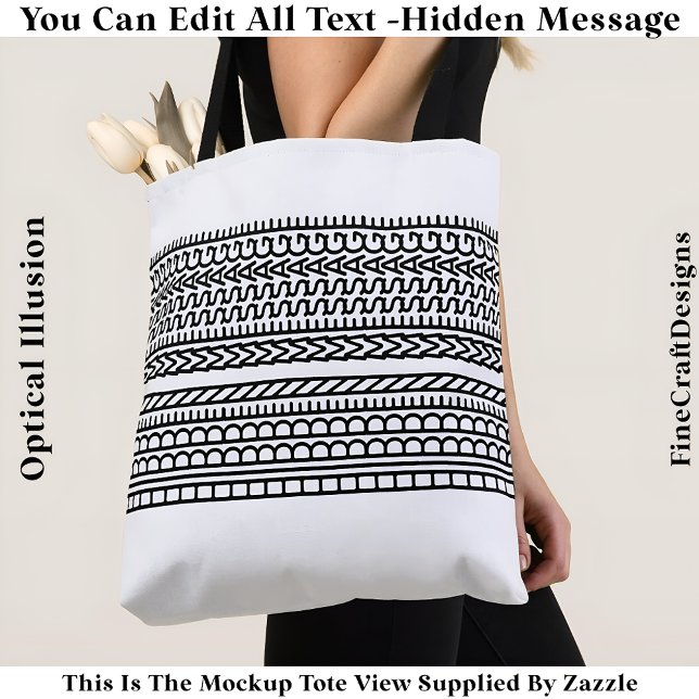 Bolsa Tote Create Your Own Custom Short Hidden Message 104B (Criador carregado)