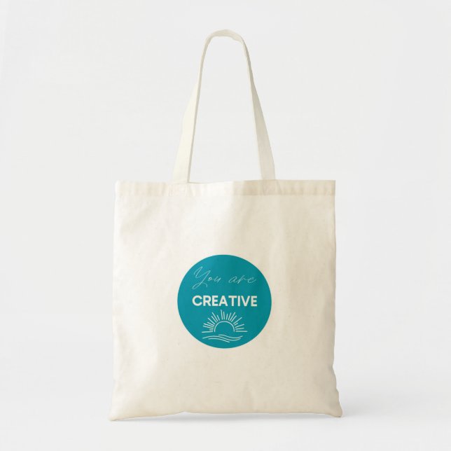 Bolsa Tote Creative Inspiration Tote Bag: "Você é criativo" (Frente)