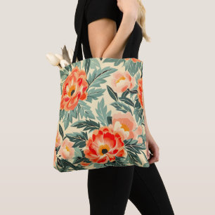 Bolsa Tote Cremage Peach Blossom Watercolor