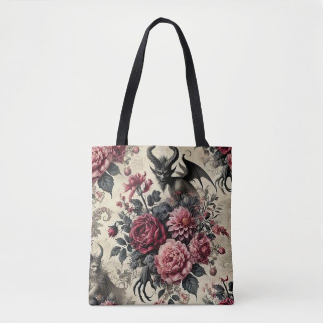 Bolsa Tote Crematório 🔥-Rosa - Vitoriano Gótico (Frente)
