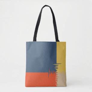 Bolsa Tote Creme Amarelo Vermelho Azul