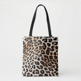 Bolsa Tote Creme Black Leopardo Print