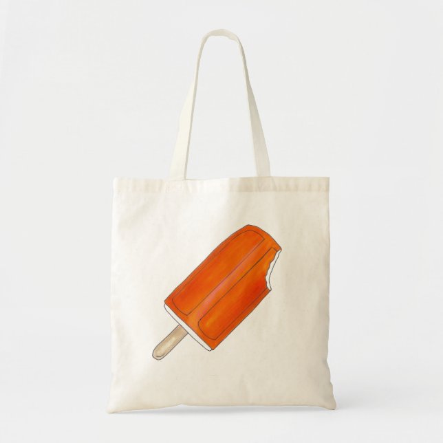 Bolsa Tote Creme de cor laranja (Frente)