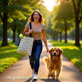 Bolsa Tote Creme elegante para patas de cães