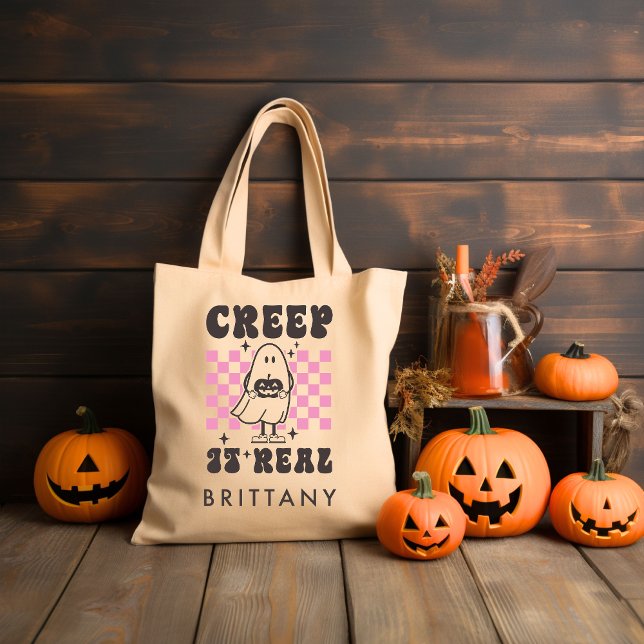 Bolsa Tote Creme-o Retro Grooven Halloween (Criador carregado)