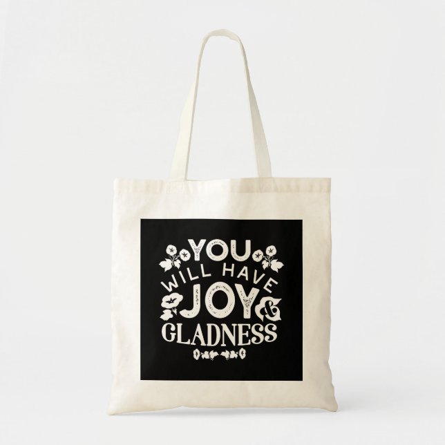 Bolsa Tote Crença e Felicidade – Citações de Alegria e Conten (Frente)