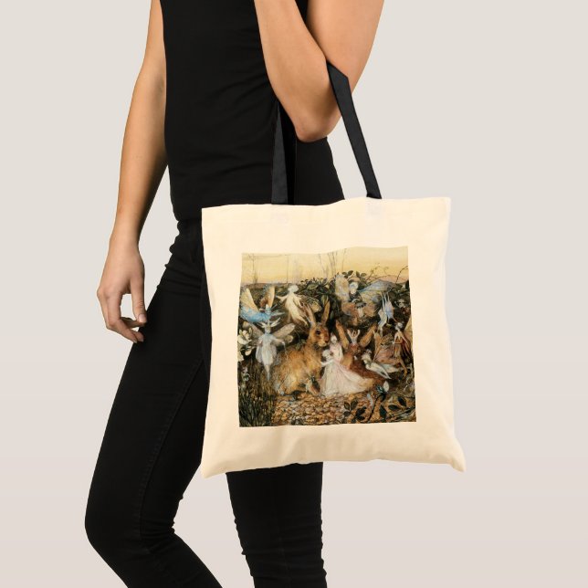 Bolsa Tote Crepúsculo de Fadas por John Anster Fitzgerald (Frente (produto))