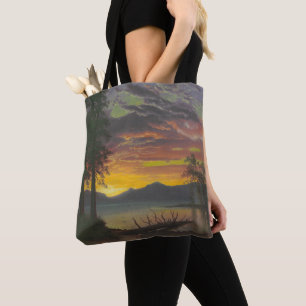 Bolsa Tote Crepúsculo, Lake Tahoe, c.1870s (óleo em canvas)