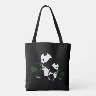 Bolsa Tote Crescendo Panda Preto
