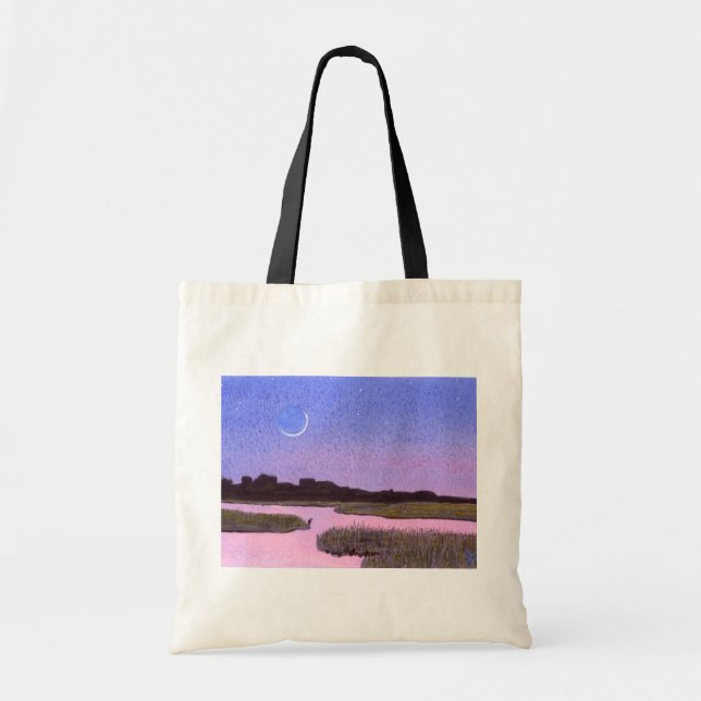 Bolsa Tote Crescent Moon & Heron (Frente)