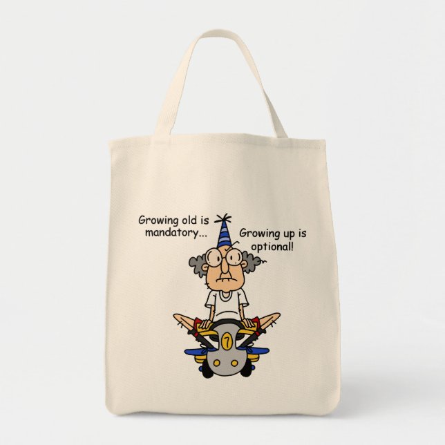 Bolsa Tote Crescer é um humor opcional (Frente)