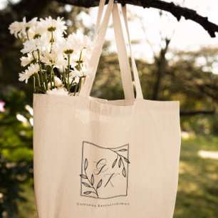Bolsa Tote Crest Botânico Monograma Atemporal