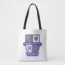 Bolsa Tote Crest™ de Aniversário de Peixes para 19-29 de Feve