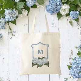 Bolsa Tote Crest de Hortênsia Azul e Cesta Personalizada