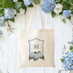 Bolsa Tote Crest de Hortênsia Azul e Cesta Personalizada
