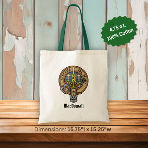 Bolsa Tote Crest do Clã MacDowall sobre Tartan