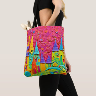 Bolsa Tote Criação Colorida de Clay Inovadora