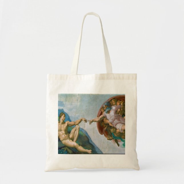 Bolsa Tote Criação de Adam - Michelangelo 1475 - 1564 (Frente)