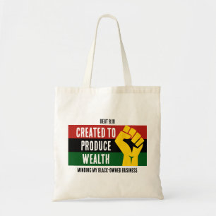 Bolsa Tote CRIADO A PRODUZIR WEALTH Black-Ownership Business