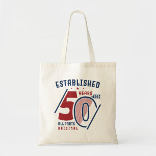 Bolsa Tote Criado Há 50 Anos Presente de aniversário Ideia