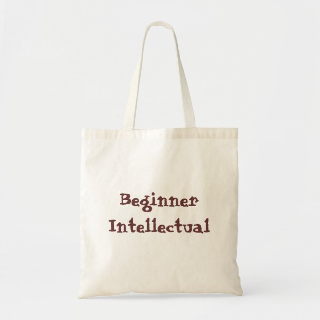Bolsa Tote Criança Citação Intelectual Simples Iniciante (Frente)