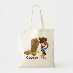 Bolsa Tote Criança de Cowboy Personalizada Boys Rodeo Wild W