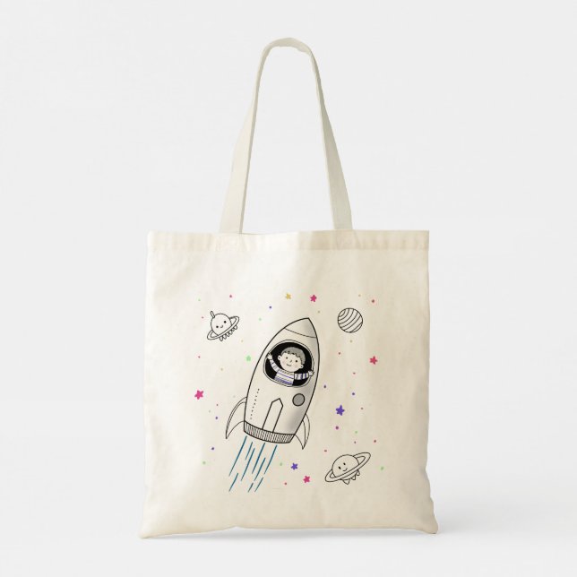 Bolsa Tote Criança no Espaço (Verso)