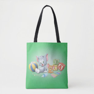 Bolsa Tote Criança Tom e Jerry Brincando com Brinquedos