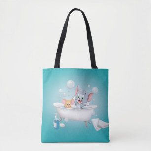 Bolsa Tote Criança Tom e Jerry tomando banho