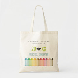 Bolsa Tote Crianças Bonitas Crayon Diversão Arco-Íris Graduaç
