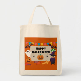 Bolsa Tote Crianças Coloridas Festa do Dia das Bruxas