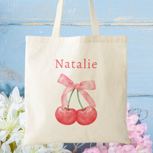 Bolsa Tote Crianças de cereja de Arco rosa moderno e bonito