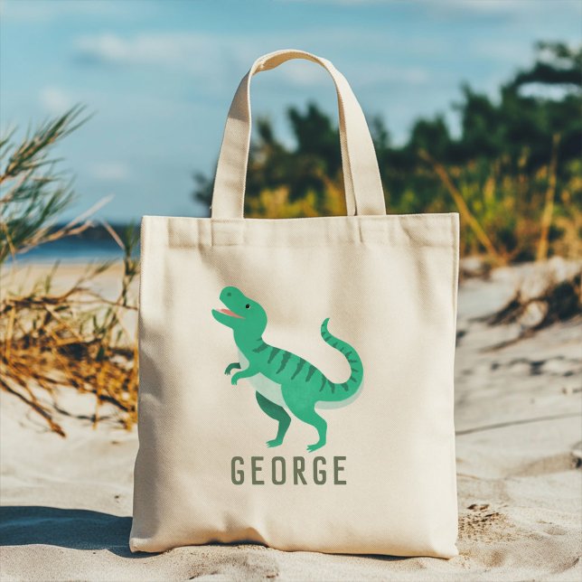 Bolsa Tote Crianças de Dinossauros T-Rex, Selvagem, (Criador carregado)