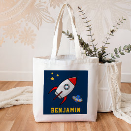 Bolsa Tote Crianças de Foguete do Espaço Exterior