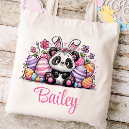 Bolsa Tote Crianças de páscoa Nome Raparigas Bunny Panda Bear