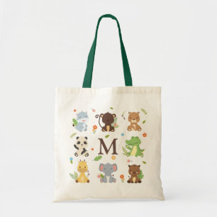 Bolsa Tote Crianças do Zoo Animal Legal Iniciais