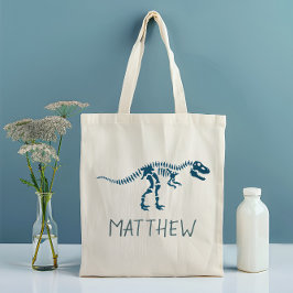 Bolsa Tote Crianças Engraçadas, T-Rex Dinossauro Fóssil Schoo
