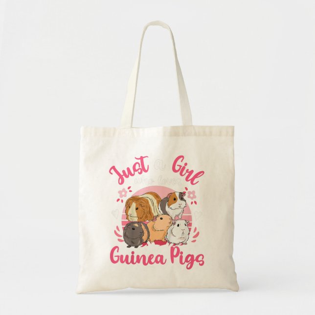 Bolsa Tote Crianças, Guiné, Porco, apenas uma garota que ama  (Frente)