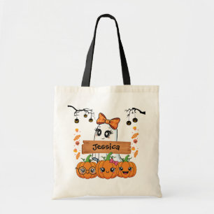 Bolsa Tote Crianças Halloween Personalizado Doces ou Travessu