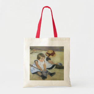 Bolsa Tote Crianças jogando na praia por Mary Cassatt