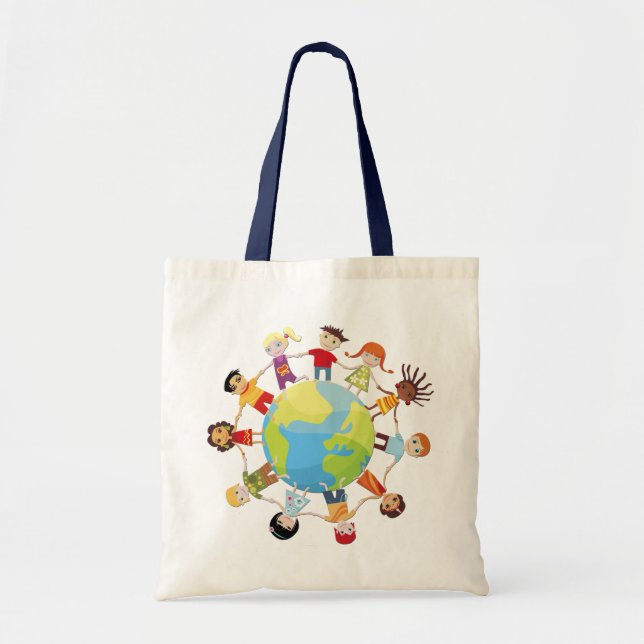 Bolsa Tote Crianças para a paz mundial (Frente)